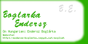 boglarka endersz business card