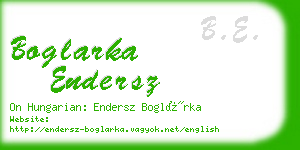 boglarka endersz business card